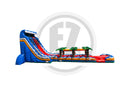 27 Tropical Fireblast Tsunami DL IP Water Slide + Slip & Slide