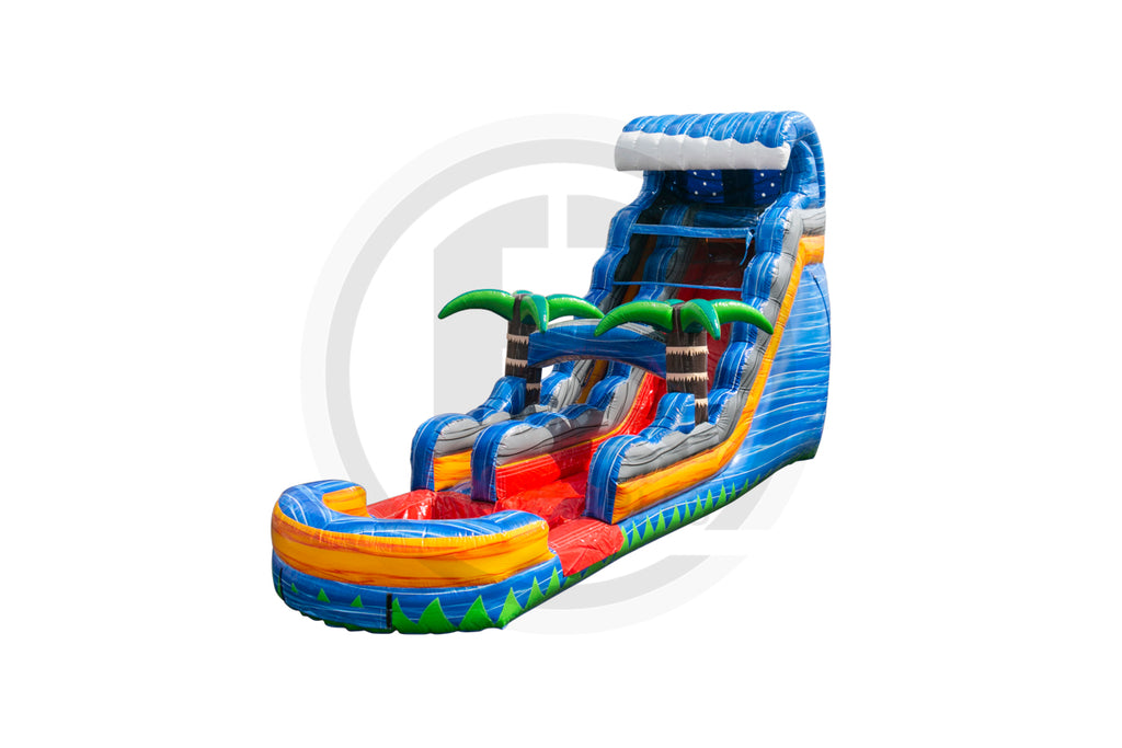 18 Tropical FireBlast Tsunami SL SP Water Slide-WS1437-EZ Inflatables