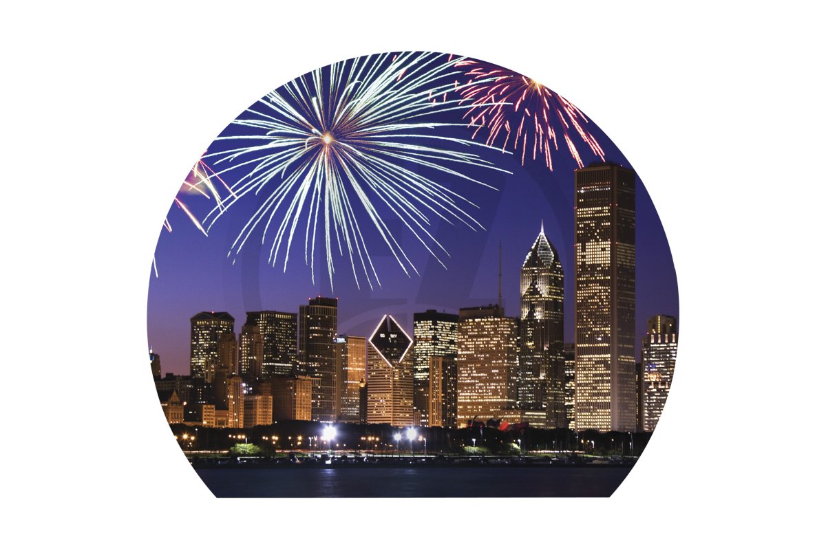 Globe New Year Fireworks Banner-IB150