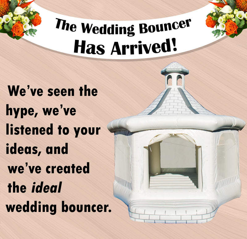 Our Wedding Bouncer is all new and on sale now!