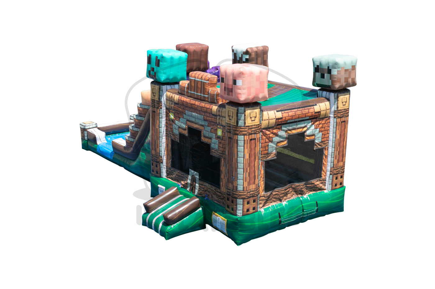 Pixelated Pool and Stopper LG Combo-CLG-SP02-EZ Inflatables