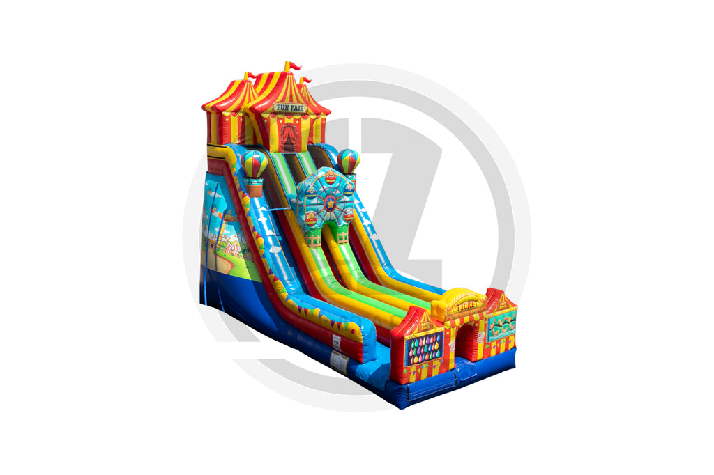 24 Fun Fair Double Lane Dry Slide-DS2401DL-EZ Inflatables