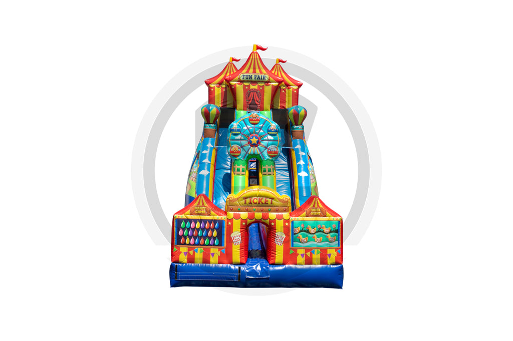 24 Fun Fair Double Lane Dry Slide-DS2401DL-EZ Inflatables