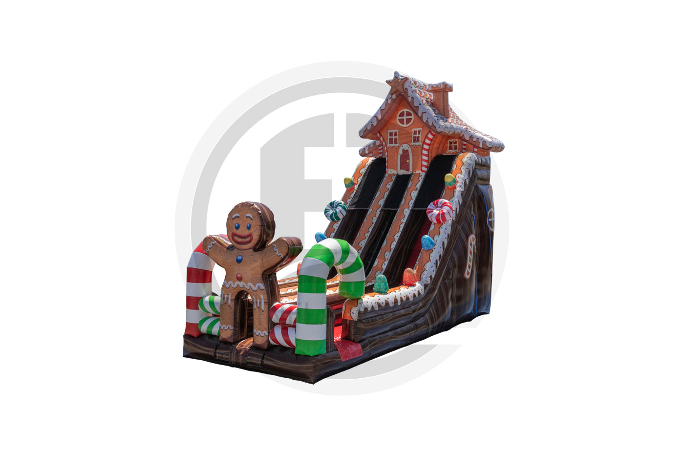 24 Gingerbread Double Lane Dry Slide
