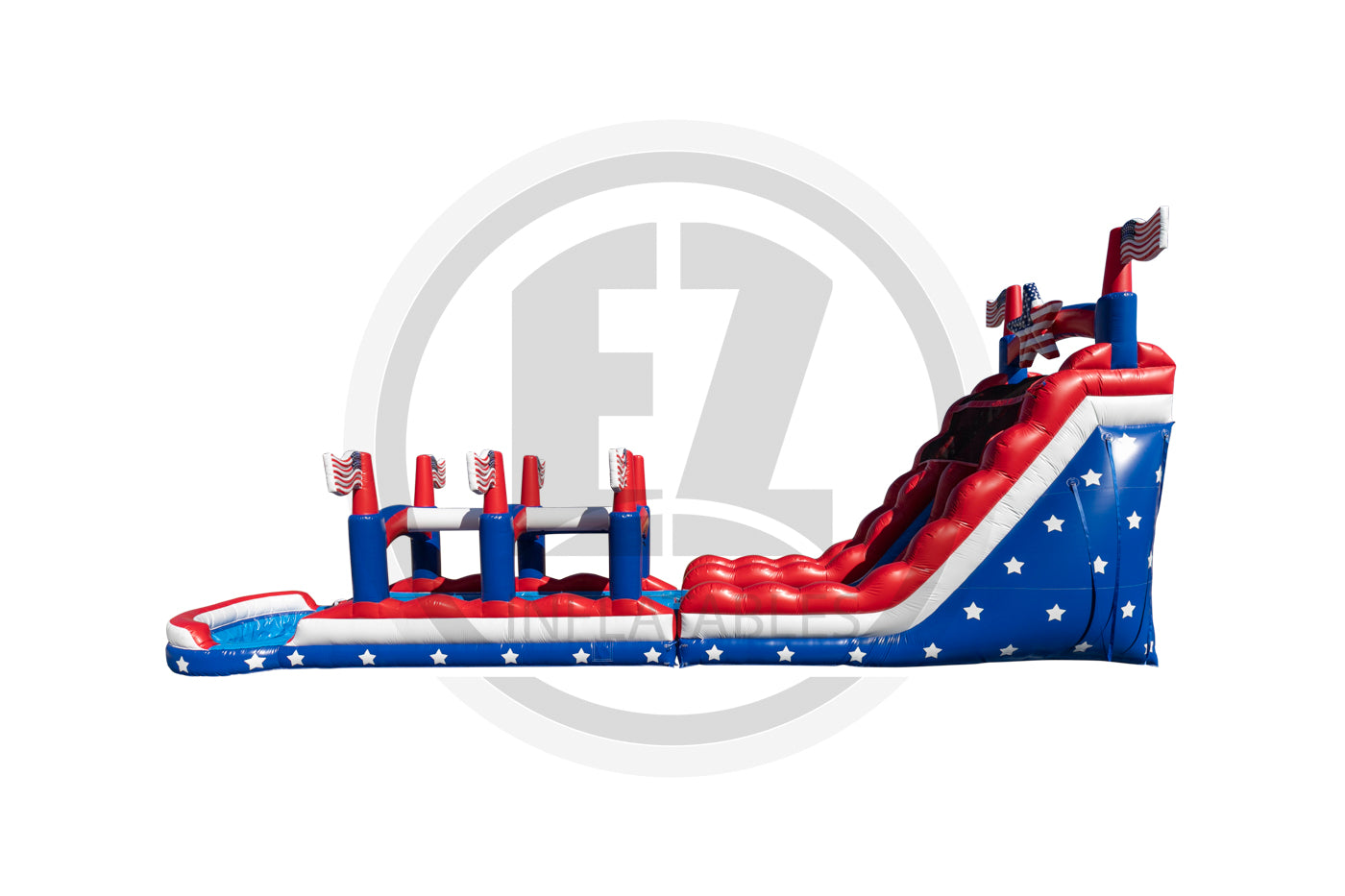Stripes Inflatable 22 Stars & Stripes DL SP Water Slide + Slip & Slide-WN2205SP – EZ ...