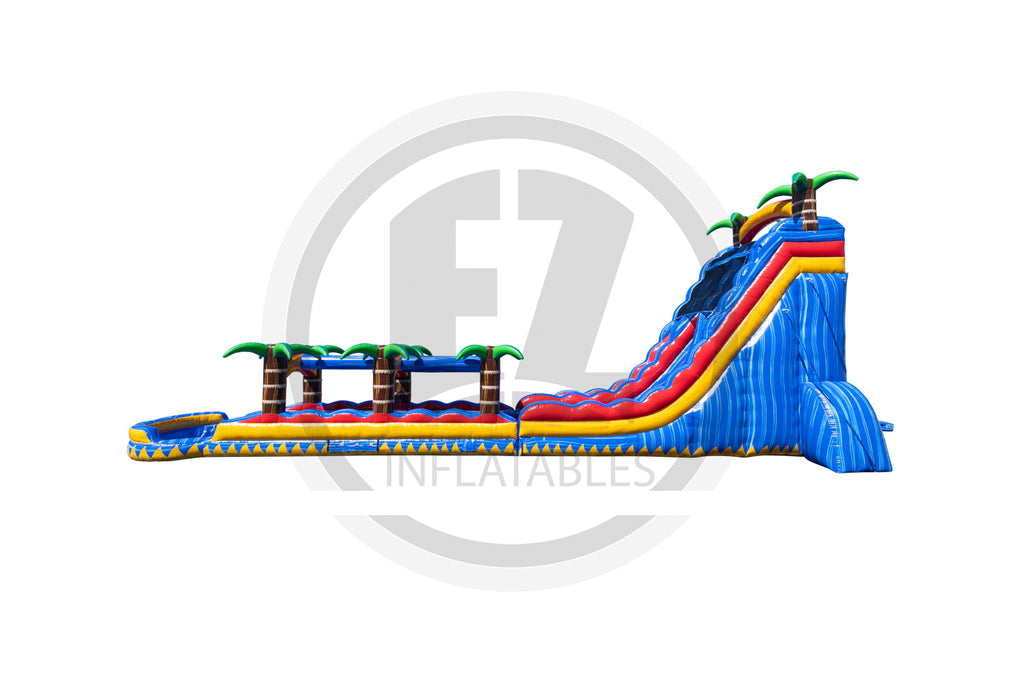 Ez Inflatable Slides 27 Tropical Inferno DL SP Water Slide + Slip & Slide-WN2701SP-EZ ...