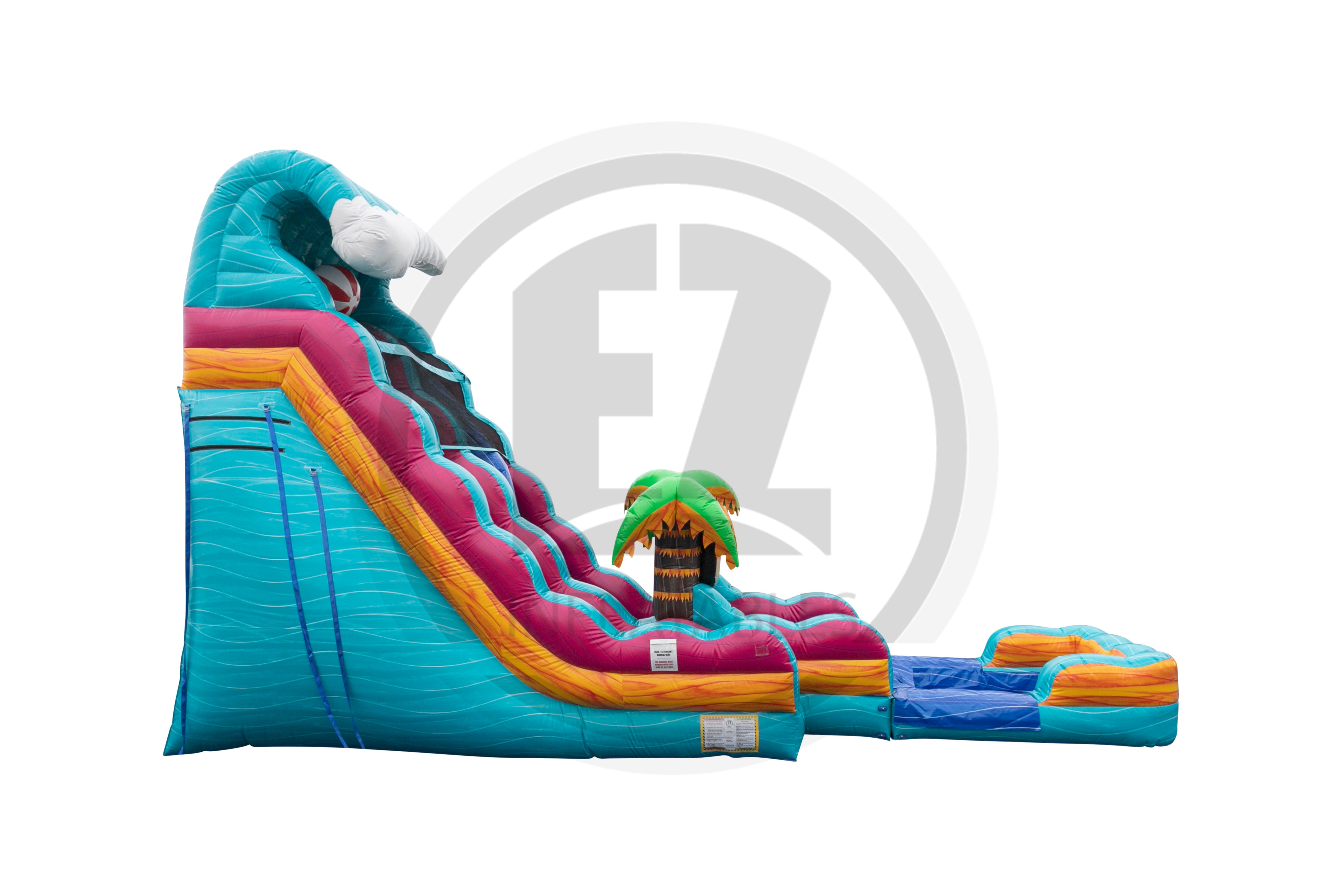 Ez Inflatable Slides 22 Beach Life DL SP Water slide + Slip & Slide-WN2201SP – EZ Inflatables