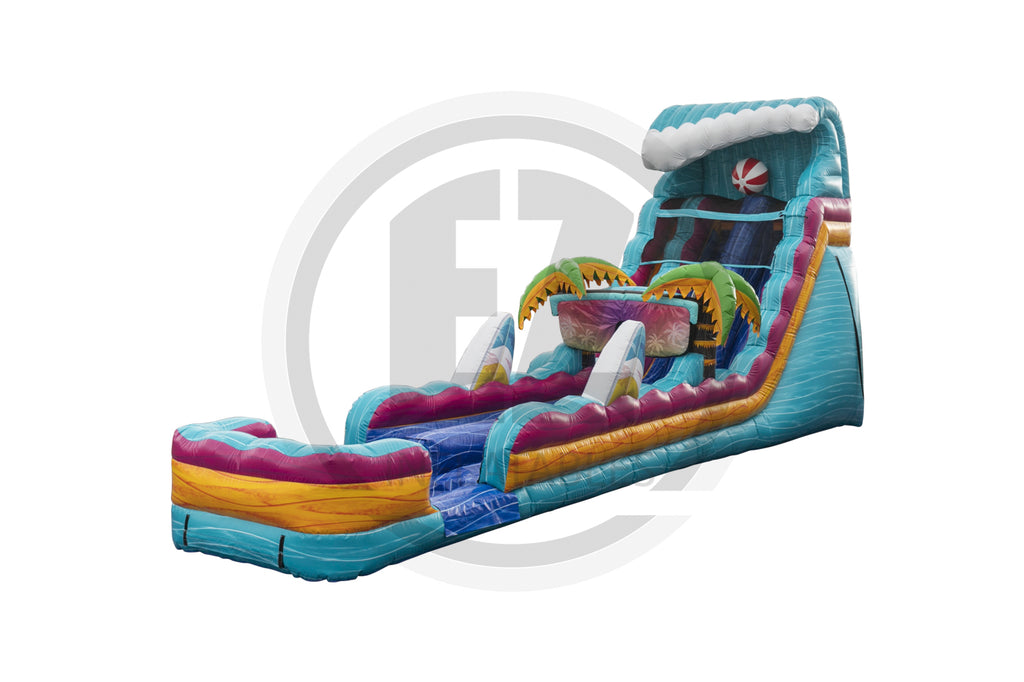 Ez Inflatable Slides EZ-Inflatables-20 Beach Life DL SP Water Slide-WS1650 – EZ Inflatables