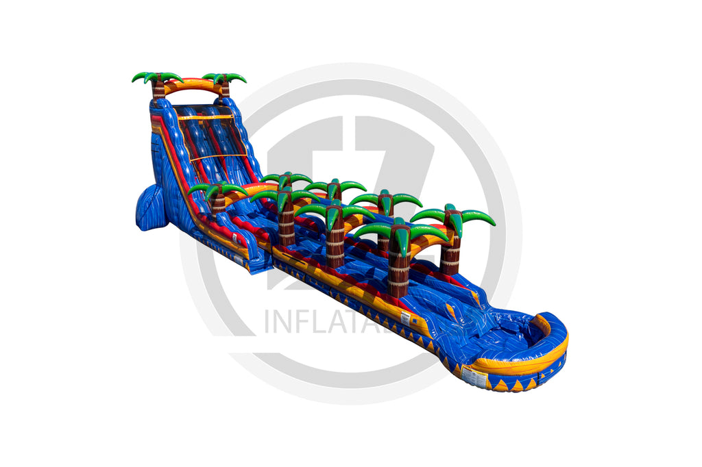 24 Tropical Inferno DL SP Water Slide + Slip & Slide-WS1655-EZ Inflatables
