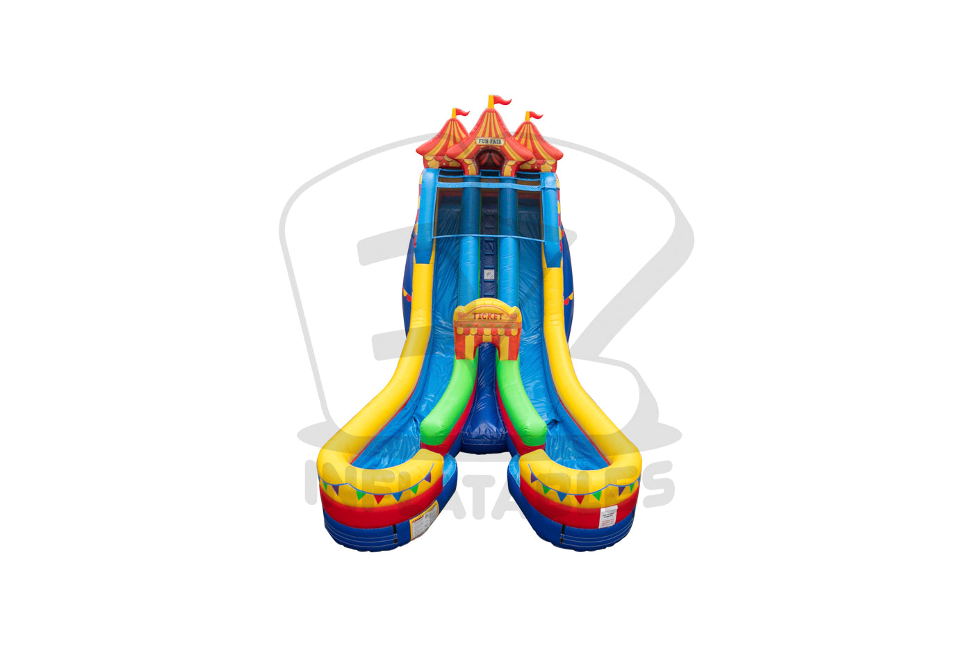 Ez Inflatable Slides EZ-Inflatables-20 Carnival Double Slide DL IP Water Slide-WS2001IP – EZ ...