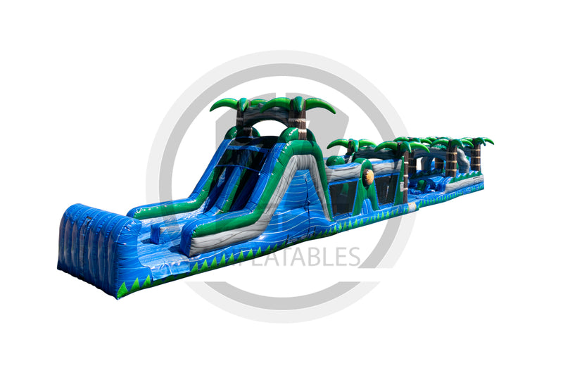 75 Blue Crush Slip & Slide Obstacle Course