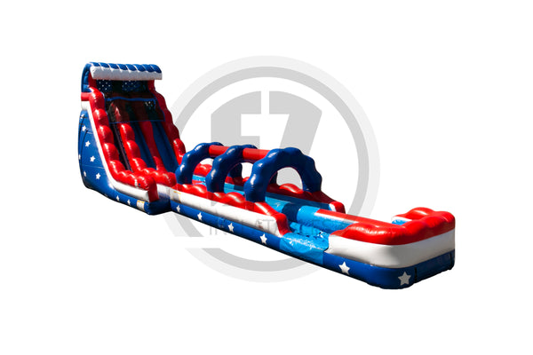 22 Stars & Stripes DL IP Water Slide + Slip & Slide