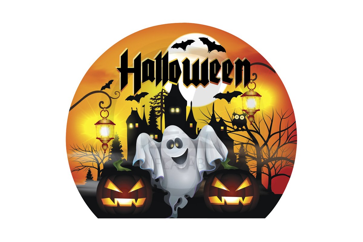 Globe Halloween Banner-IB140